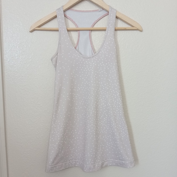 Lululemon Polka Dot Cream Racerback Tank Top - Picture 2 of 7
